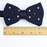 Knitted Mens Bow Tie Men Leisure Polka Dots Bilayer Bow Ties for Men Wedding Party Striped Wedding Burgundy Butterfly Bowtie