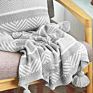 Knitting Cushion Cover Sofa Decoration 45*45 Weave Throw Pillow Case with Tassel for Chair Bed Couch Pattern Pillowcase Tassel