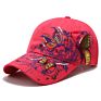 Korean Sequin Embroidered Baseball Butterfly Embroidery,Duck Tongue and Lip Print Women's Hat Sunscre