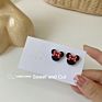 Korean Women Girls 925 Silver Post Cartoon Earring Cute Sweet Minnie Mickey Stud Earrings