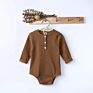 Ktfs Australia Us Ins Newborn Boys Jumpsuits Bodysuits Autumn Long Sleeve Front Buttons Knitted Rib Baby Rompers