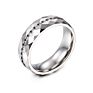 Lab Grown Diamond Morganite Iced Out Gold Plated Stainless Steel Jewelry Silver Ring