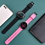 Ladies Red Color Tire Grain anti Skid Quick Release Rubber Silicone Watch Straps