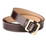 Lady Alloy Square Buckle No Hole Waist Belt Adjustable Jeans Pu Belt for Woman