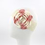 Large Flower Khaki Lace Baby Headband Pearl Soft Color Matching Elastic Hair Bands Newborn Girls Pearl Hair Accessories