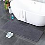 Large Size Print Bathtub Side Rug Short Pile Thin Chenille Bathroom Bath Mat