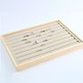 Large Stackable Luxury Wooden Natural Color Velvet Insert Necklace Earring Bracelet Ring Display Tray Organizer