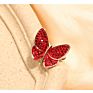 Latest Design Blue/Red Crystal Butterfly Brooch Pin for Women