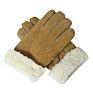 Leather Men Keeping Worm Gloves inside Wool Lining Thickened Sheepskin Fur Leather Glove