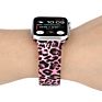 Leopard Print Rubber Watch Band Silicone Loop Color Watch Strap Pattern Silicone Sport Wristbands for Apple Watch 7 6 5