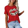 Leopard Print T-Shirt for Women with Lips