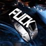 Letter Ring Man Style Stainless Steel F Word Punk Style Letters Initials Rings