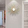 Light Luxury Iron Sun Mirror Wall Decoration in 100Cm Wall Hanging Piece Living Room Model