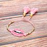 Lip Pattern Beaded Miyuki Bracelet Seed Beads Bracelet Jewelry Unisex Adjustable String Tassel Bracelets