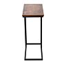 Living Room Metal Frame Mobile Coffee Snack Laptop Tabl Slide under Couch End Sofa Side Table with Rolling Casters