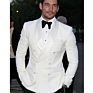 Ll005 Made White Man Suit Tuxedos for Men Groom Tuxedo Bespoke Suit Shawl Lapel White Wedding Suits for Men