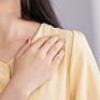 Loftily Jewelry Minimalist Silver 925 Rings Jewelry Sterling Silver Rings Dainty V Shape Chevron Ring for Ladies