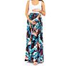 Loose Fit Soft Sleeveless Pregnant Women Floral Maternity Maxi Dresses