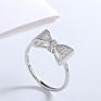 Love Silver Collection Sterling Silver Cubic Zirconia Bow Ring