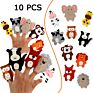 Lovely 10Pcs Set Baby Kids Cartoon Hand Finger Puppets Animal Mini Felt Finger Puppets