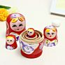 Lovely Russian Nesting Matryoshka 5-Piece Wooden Doll Set Wooden Doll Hand Painted Doll Toy