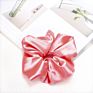 Lovely Silk Hair Scrunchies Fabric Hair Accessories Solid Color Rubber Band Satin Hair Scrunchies