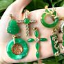 Lucky Charms Women Jade Necklace Buddha Jade Pendant Natural Green Jade 18Kgp Fortune Pendant Necklace Dr