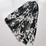 Luxury Black Scarf Ladies Floral Print Scarf and Wraps for Autumn
