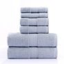 Luxury Decor Super Absorbent Bathroom Towel 100% Pure Cotton Quick Dry Soft Durable 6 Piece Bath Towel Set