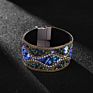 Luxury Handmade Crystal Diamond Chip Stone Seed Beads Bohemian Bangle Bracelets Women