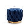 Luxury Italian Design Cute Tufted round Ottoman Bench Velvet Ottoman Stool