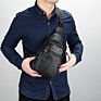 Luxury Pu Leather Chest Backpack Crossbody Sling Bag for Men