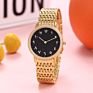 Luxury Stainless Steel Gold Diamond Watches Women Ultra Thin Japan Quartz Muslim Islamic Arabic Ladies Watch