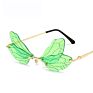 Luxury Women Rimless Butterfly Shaped Frames Sunglasses Sun Glasses