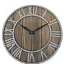 Made Rustic Whitewashed Wood and Metal Retro Wall Clocks for Home Decoration