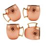 Manufacture Solid Copper 8Oz 16Oz Moscow Mugs Set of 4 Cocktail Copper Cups Set