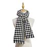 Manufactured Directly Fashionable Unisex Warm Checked Houndstooth Scarf Shawl with Tassels