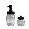 Mason Jar Bathroom Accessories Set 4 Pcs Mason Jar Soap Dispenser and Toothbrush Holder