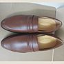 Men Genuine Leather Brown Work Professional Manager Safety Shoes for Hotel Staff Bank Staff