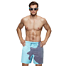 Men Lake Blue Swim Surf Blank Board Shorts Casual Breathable Pockets Swimwear