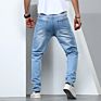 Men Solid Jeans Stretchy Tapered Jeans