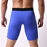 Men's Boxer Brief Long Leg Breathable Ice Silk Soft Underwear