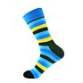 Men's Fun Dress Socks Colorful Stripe Socks for Men Cotton Patterned Socks