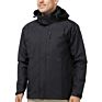 Men's Lightweight Waterproof Rain Jacket with Hood Black Rain Shell Windbreaker for Outdoor Hiking Camping Travel