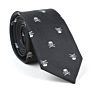 Mens Skull Logo 100% Silk Neck Tie for Halloween