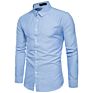 Mens Slim Fit Business Casual Cotton Long Sleeves Solid Button down Dress Shirts