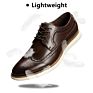 Men's Slip on Leather Lace up Dress Oxford Shoes