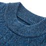 Men's Solid Color 100% Wool Cable Stitch Tops Casual Crew Neck Knitted Pullover Sweaters