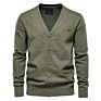 Men's Solid Color Knitwear plus Size Sweater Mens Basic Cotton Knitted Cardigan