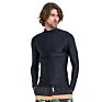 Men's Sun Protection Diving Long Sleeved Swimsuit Surf Lycra Shirt Rashguard Slim Cut Wetsuit Surfing Shirt Black